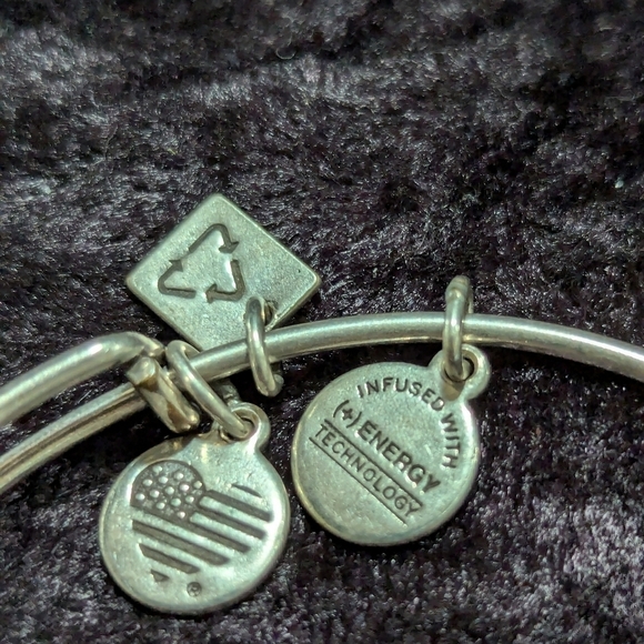 Alex & Ani Aphrodites Flower Charm Bracelet Silver Tone - Picture 4 of 5